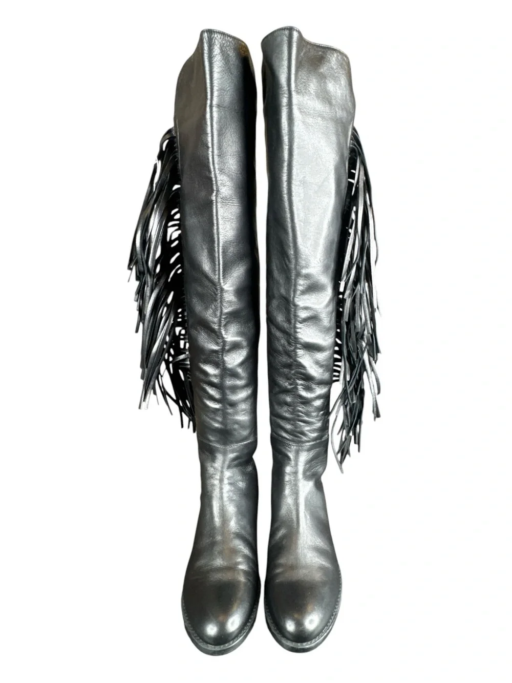 STUART WEITZMAN 5050 Mane Fringe Over-the-Knee Boots